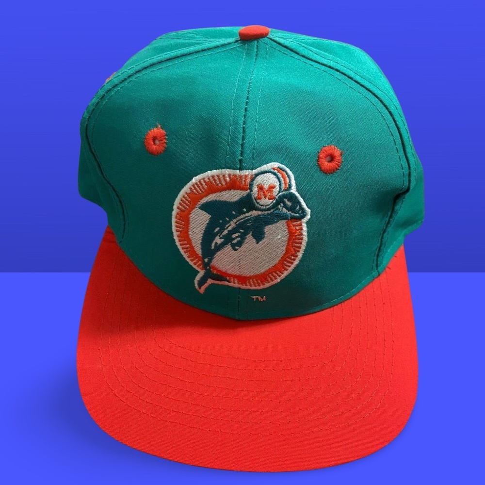 Vintage Competitor Team NFL Miami Dolphins Snap Back Cap Hat